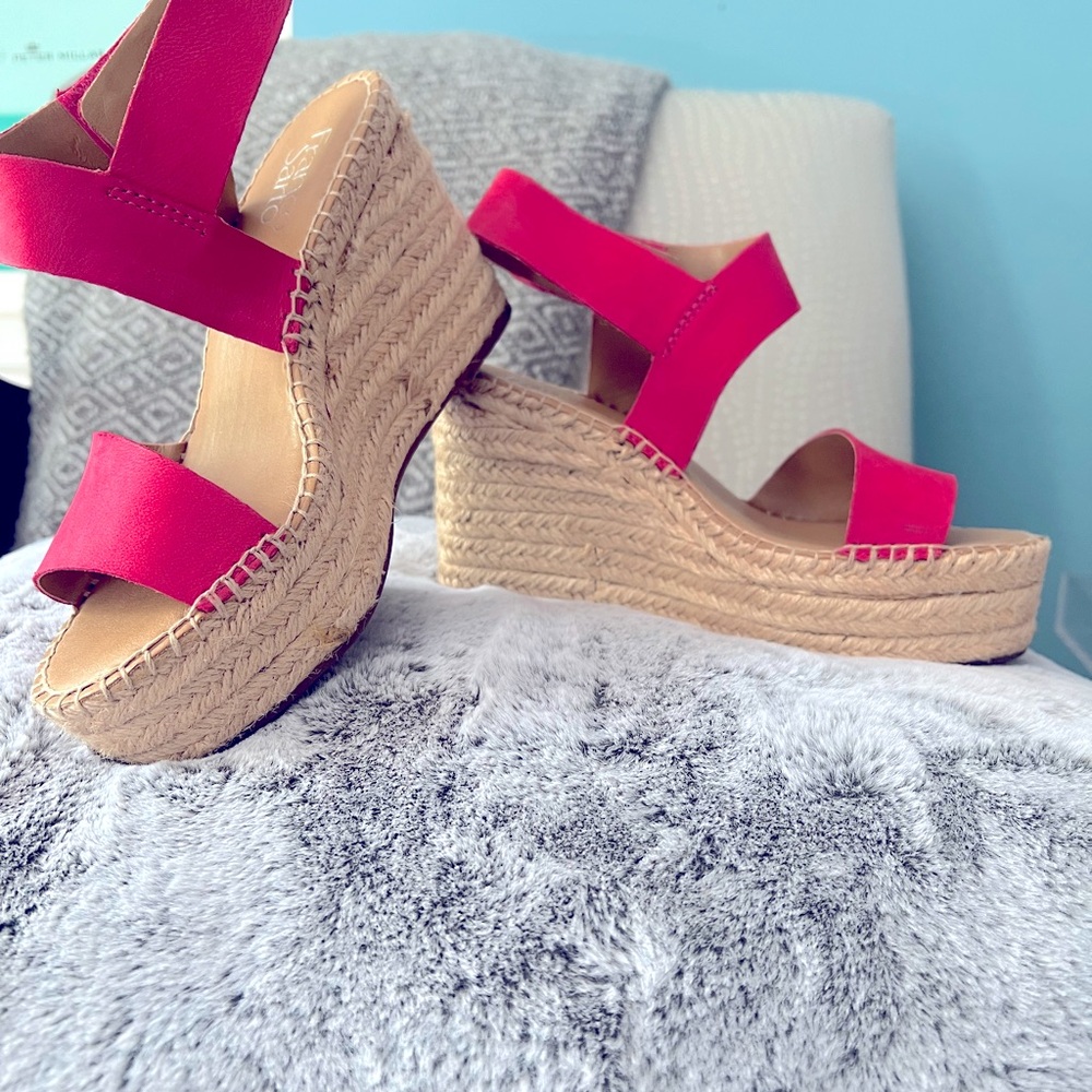 Franco Sarto Pink Platform Sandals